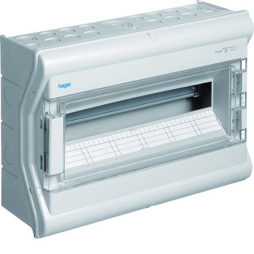 [HAG-VE118F] Coffret de distribution étanche Vector IP55, 1 rangée 18 modules 302x418x151mm VE118F