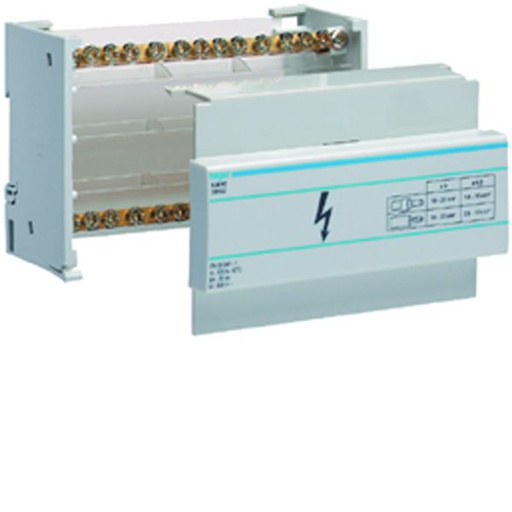 [HAG-KJ01A] Répartiteur 90A, bipolaire, 2x 10-35mm²/ 10x 2,5-16² par phase KJ01A