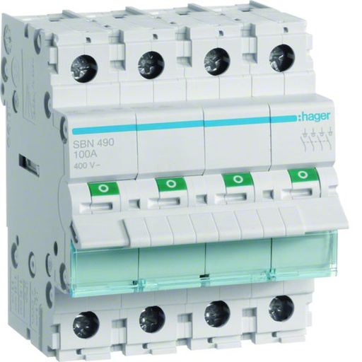 [HAG-SBN490] Interrupteur sectionneur 100A 4P 4 modules SBN490