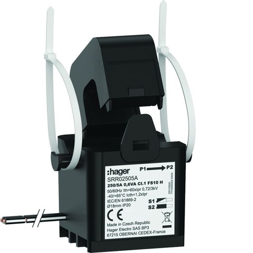 [HAG-SRR02505A] Transformateur de Courant Ouvrant SC1 18mm 250/5A 0.6VA Classe 1 SRR02505A