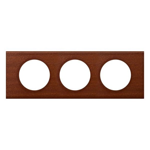 [LEG069223] Plaque 3P Acajou legrand 069223
