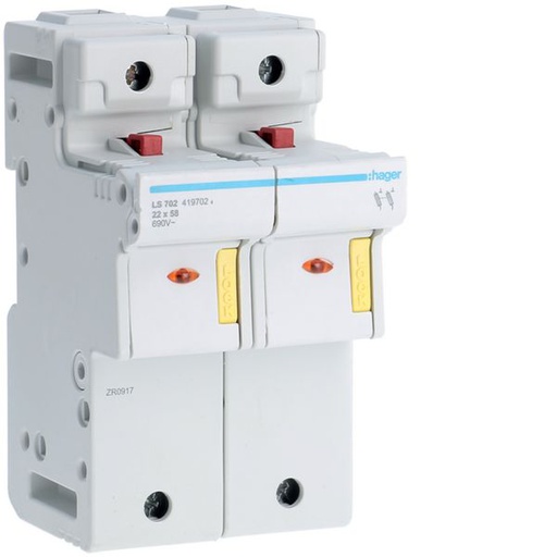 [HAG-LS702] Coupe circuit 2P 125A 690V L58 accessoriable 4 modules LS702
