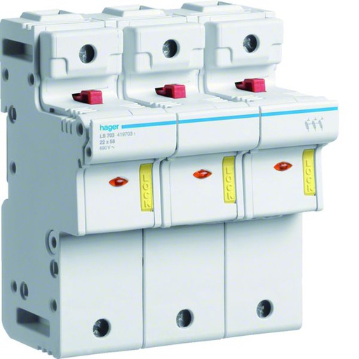 [HAG-LS703] Coupe circuit 3P 125A 690V L58 accessoriable 6 modules LS703