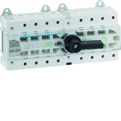 [HAG-HI406R] Inverseur de source modulaire 4P In125A Ue380 - 690Vac Poignée rotative courte HI406R