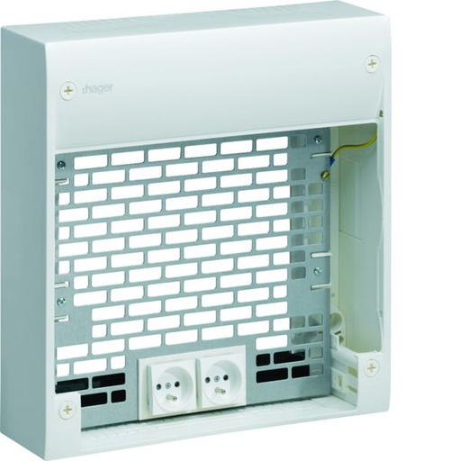 [HAG-TN903] Coffret d'extension multimédia + 2 prises + 2 cordons brassage, Grade 3, 1m TN903