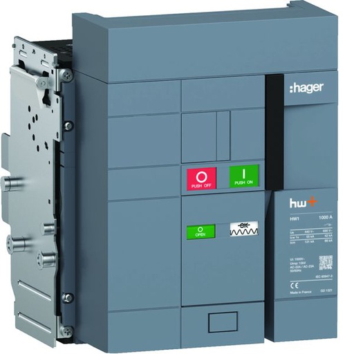 [HAG-HW1W310DS] Interrupteur Ouvert HW1 1000A 3P Débrochable HW1W310DS