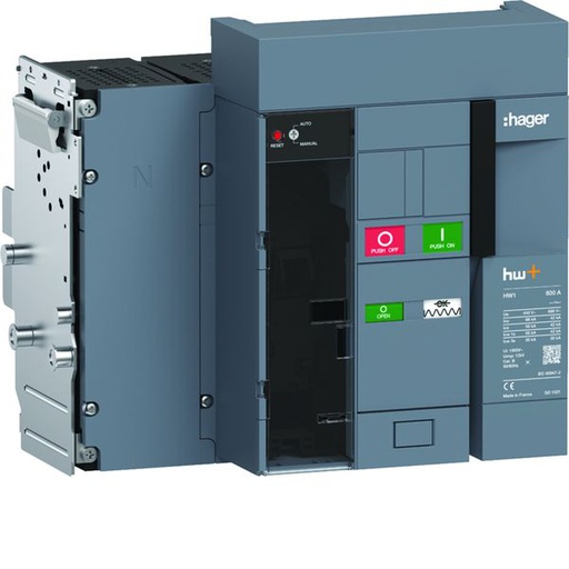 [HAG-HW1E408DE] Disjoncteur Ouvert HW1 66kA 800A 4P Débrochable pour TU sentinel Energy HW1E408DE