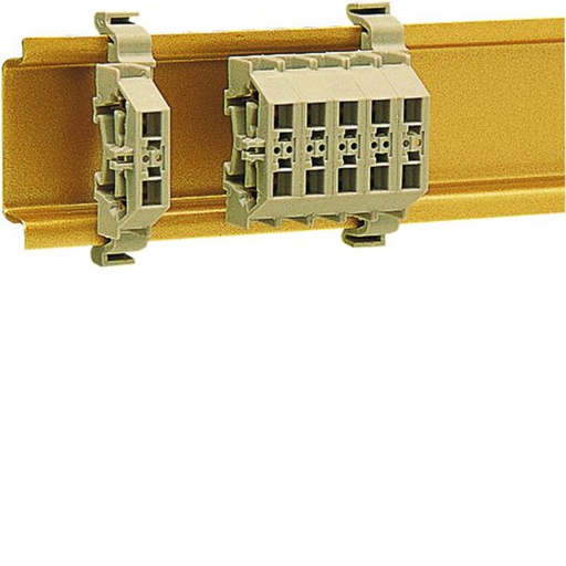 [HAG-K89100] Mini Borne sur rail DIN 2,5mm², 24A/300V, sans base de montage, Gris K89100