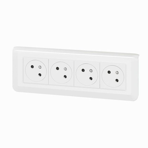 [LEG200072] Mosaic Link Kit Prise De Courant Quadruple Precablee 4X2P+T legrand 200072