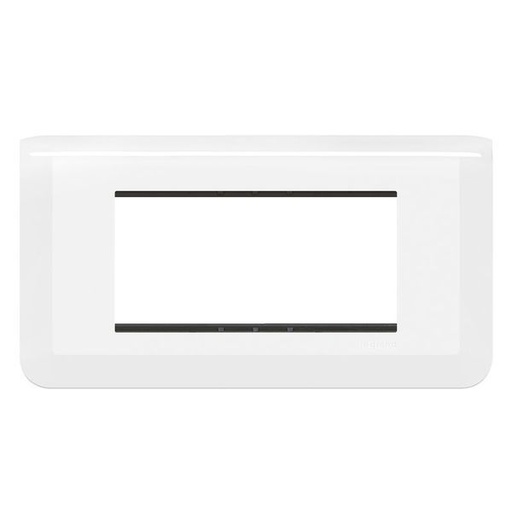 [LEG099477] Mosaic Support + Plaque 4 Modules Montage Horizontal Blanc legrand 099477