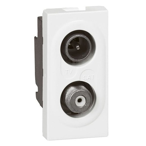 [LEG078795] Mosaic Tv-Sat 1 Module / 1 Entree / 2 Sorties legrand 078795