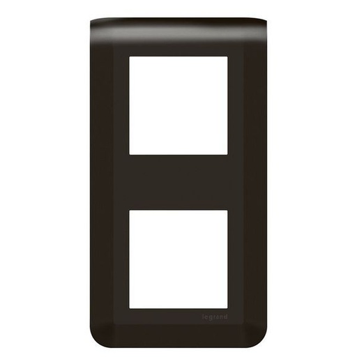 [LEG079062L] Plaque 2X2 Modules Noir Mat Montage Vertical legrand 079062L