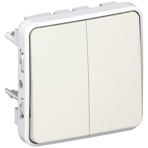 [LEG069635] Double Pous. Blanc Compo. legrand 069635