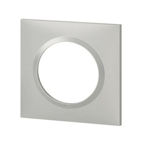 [LEG600851] Plaque Carrée Dooxie 1 Poste Finition Effet Aluminium legrand 600851