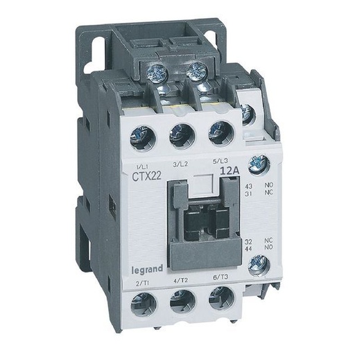 [LEG416091] Ctx Contacteur 3P 12A 1No1Nc 24V Dc Bornes A Vis T2 legrand 416091
