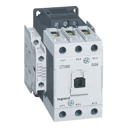 [LEG416151] Ctx Contacteur 3P 50A 2No2Nc 24V Dc Bornes A Cage T4 legrand 416151