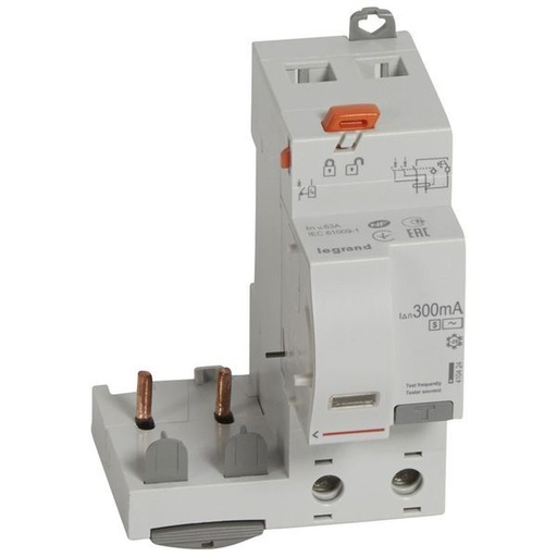 [LEG410424] Bloc Diff Adapt Dx³-Vis-2P-230/400V~-63 A-Typeac-300Ma Sélec legrand 410424