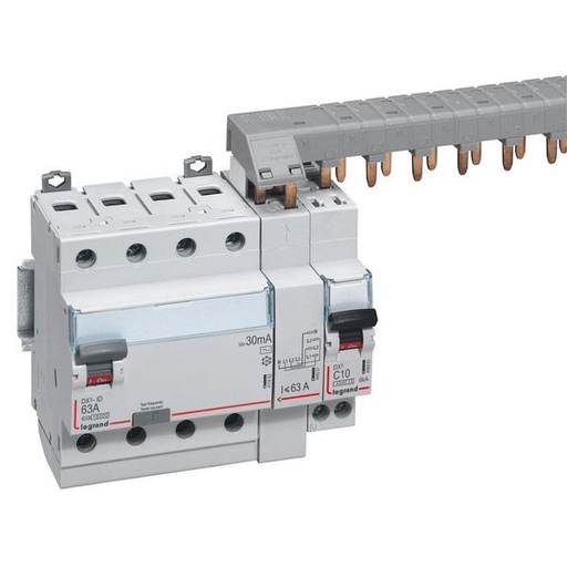 [LEG411653] Inter Diff Dx³-Id Vis/Auto Départ Haut 4P 400V~ 63A Typeac legrand 411653