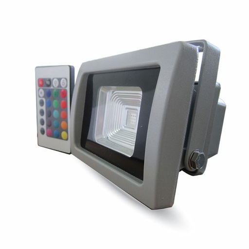 [VT-5370] VT-5370 Projecteur LED gris 10w RGB IP65 230v avec télécommande