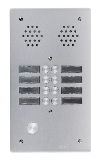 [URM7772/8] Plaque A.V Alu 6Mm 2R 08Bp Urmet 7772/8