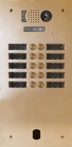 [URMV83/210CH] Plaque Video Alu 2R 10Bp 2Voice Champagn Urmet V83/210CH