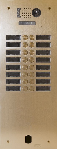 [URMV83/216CH] Plaq Video Alu 2R 16 Bp 2Voice Champagne Urmet V83/216CH